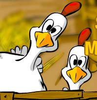 เกมส์อาเขต Binki. On the chicken farm
