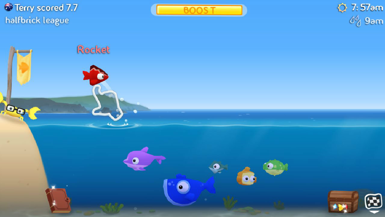 Like a fish out of. Out of Water игра. Игра доп 2 уровень с рыбками. Компания Halfbrick игра про рыбок. Игра на уровни про рыб.