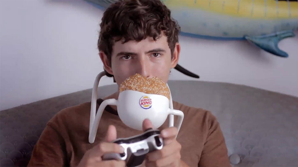 Hands-free Whopper holder