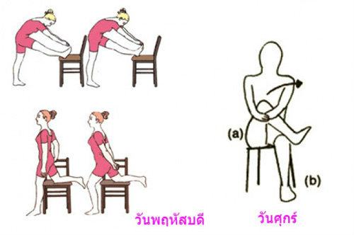 ท่าบริหารแก้ปวดเมื่อย