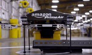 สุดล้ำ Amazon พัฒนาหุ่น Drones ส่งของอัตโนมัติ