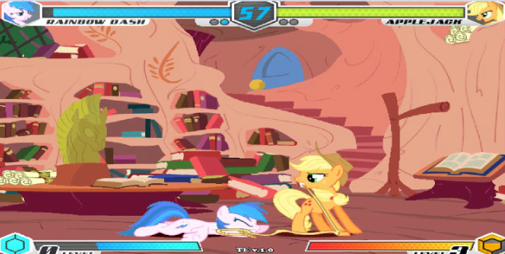 My Little Pony friends fighting is magic