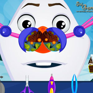 เกมส์ทำความสะอาดจมูก Olaf Nose Doctor