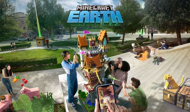 ลองเล่น ส่อง Gameplay Minecraft Earth BETA