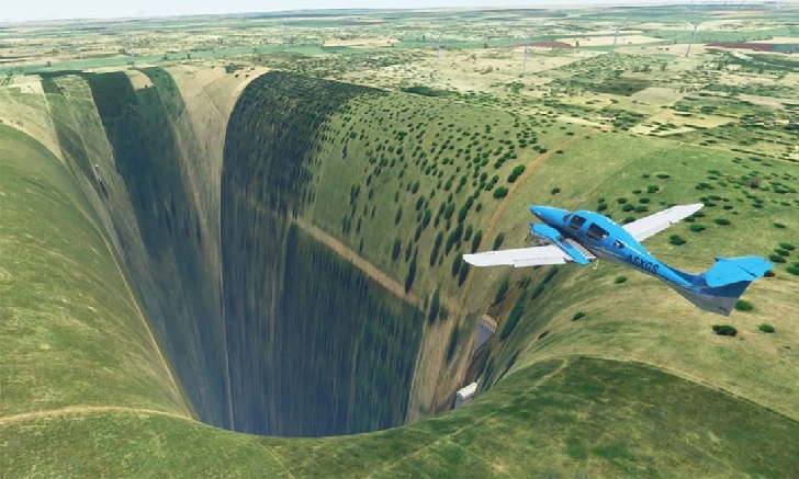 บั๊กประหลาด! ผู้เล่น Microsoft Flight Simulator เจอหลุมทะลุโลกที่ประเทศบราซิล