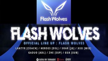 RoV อีกหนึ่งทีมอันตรายจากไต้หวัน Flash Wolves ครบเครื่องทั้งทีม !!