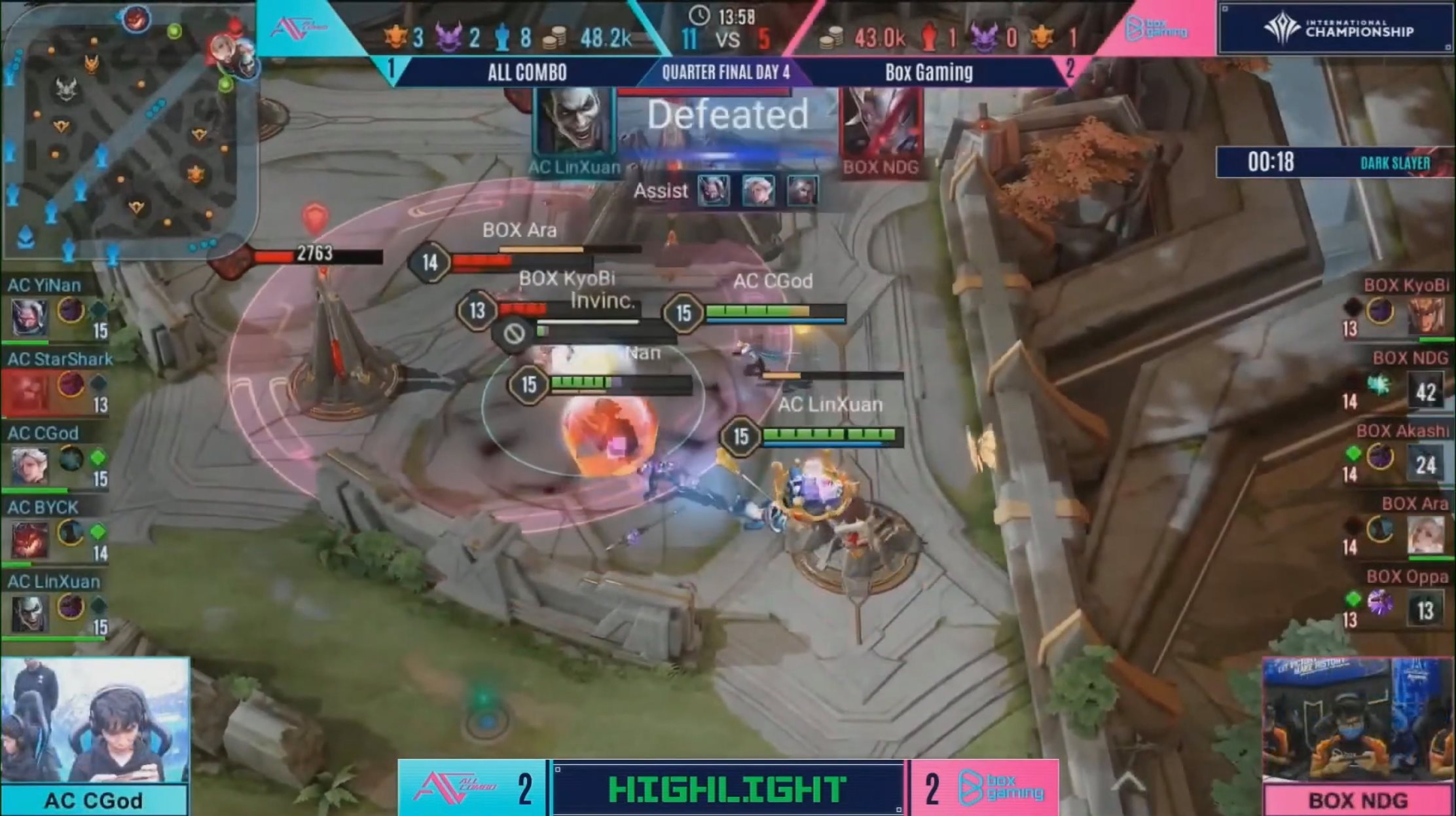 RoV ประกาศผลการแข่ง Week 3 Box Gaming Vs All Combo