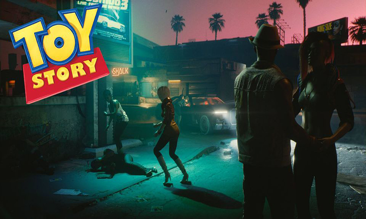 ตัวละคร V ใน Cyberpunk 2077 ท่าวิ่งดันไปคล้ายวู้ดดี้ของ Toy Story