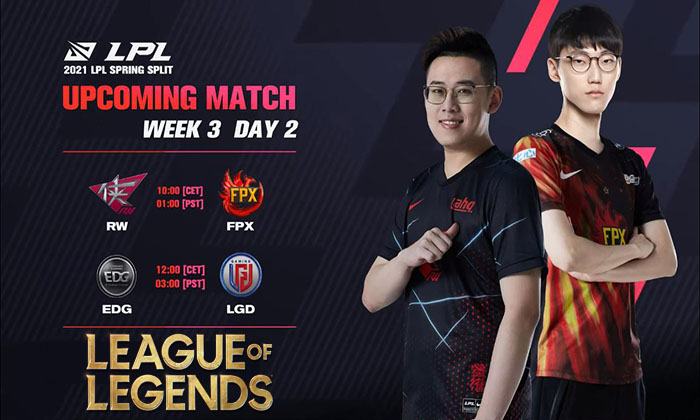 สรุปผลการแข่งขัน LOL LPL 2021 Spring Season Week 3 Day 2