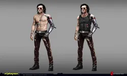 ดูภาพคอนเซ็ปของตัวละคร Johnny Silverhand ใน Cyberpunk 2077 ก่อนจะได้รับบทโดยคีอานู รีฟส์