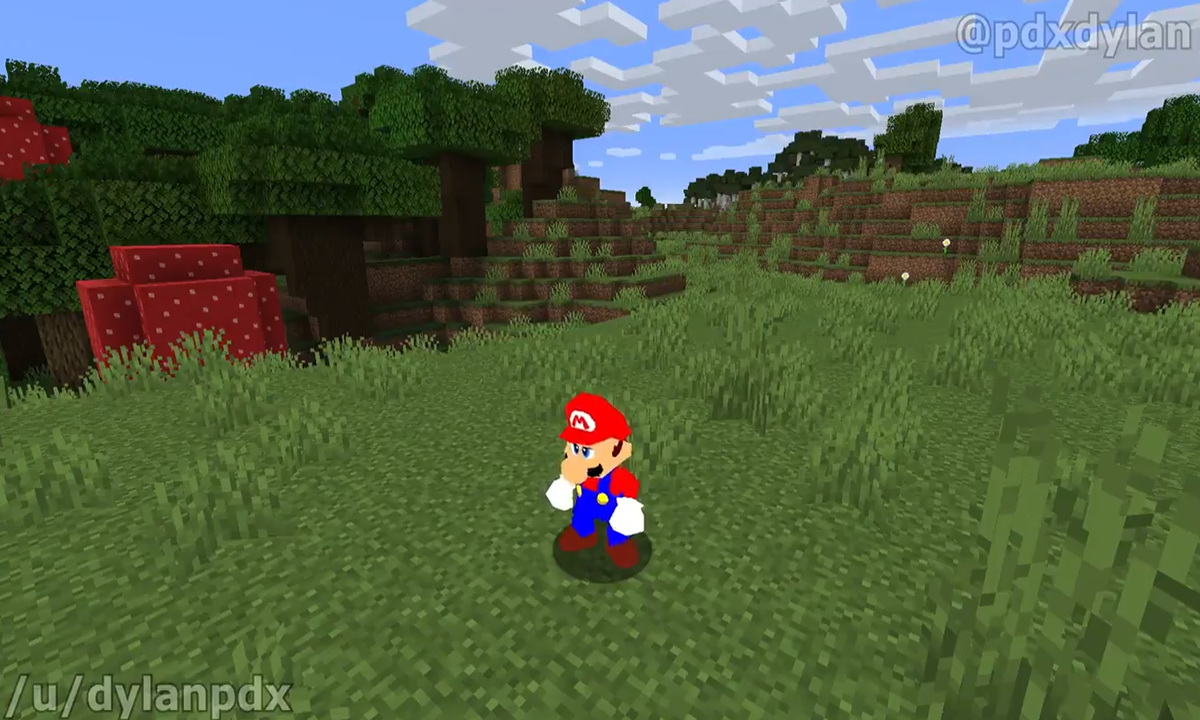 แฟนเกมสร้าง MOD Mario 64 ให้เล่นใน minecraft