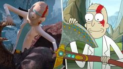 เปิดตัวอย่าง Mod ใหม่!! Rick & Morty ใน God of War