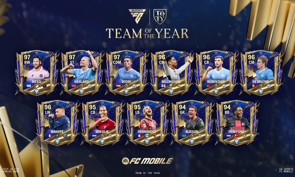 ส่องไอเท็มระดับ Team Of The Year ล่าสุดจากเกม EA Sports FC Mobile ที่พร้อมใช้แล้ววันนี้