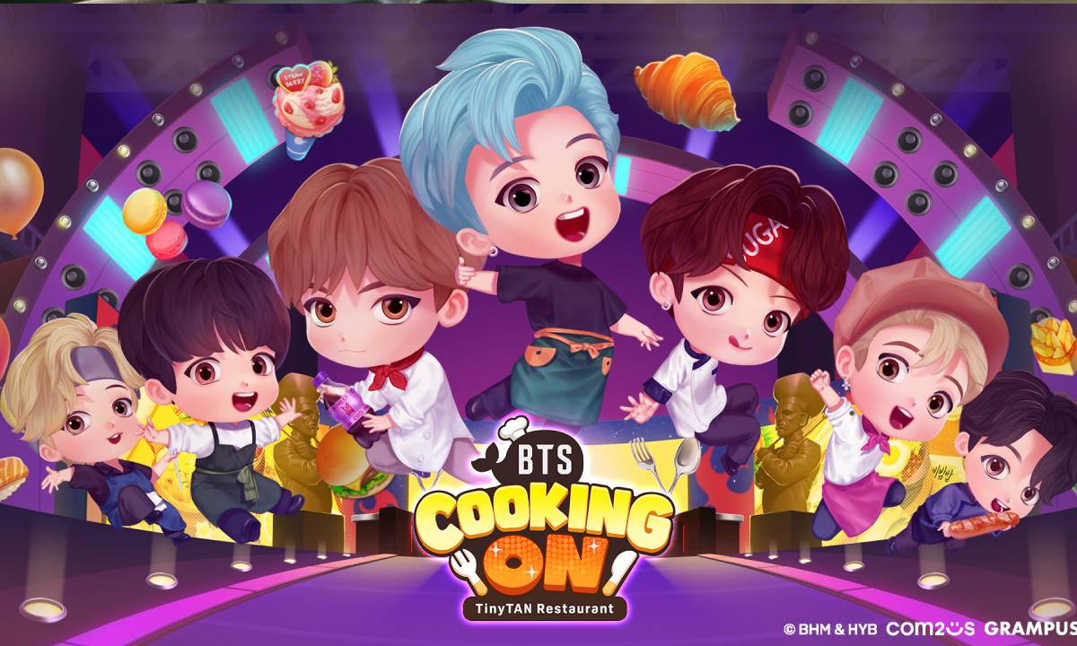 Com2uS เปิดลงทะเบียนเกมใหม่ BTS Cooking On สร้างร้านอาหารสุดน่ารัก