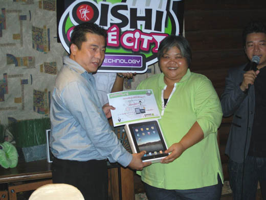 Oishiแจก iPad 3 เชฟผู้ทำคะแนนสูงสุดเกม Oishi café__SMCL__ city