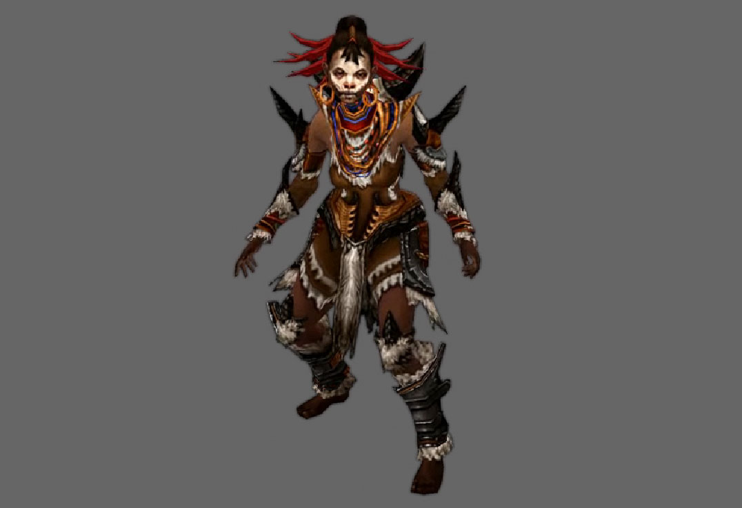 เกมส์ Diablo III โชว์ภาพตัวละคร Witch Doctor ผู้หญิง