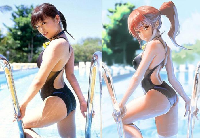 สาว 2D vs 3D