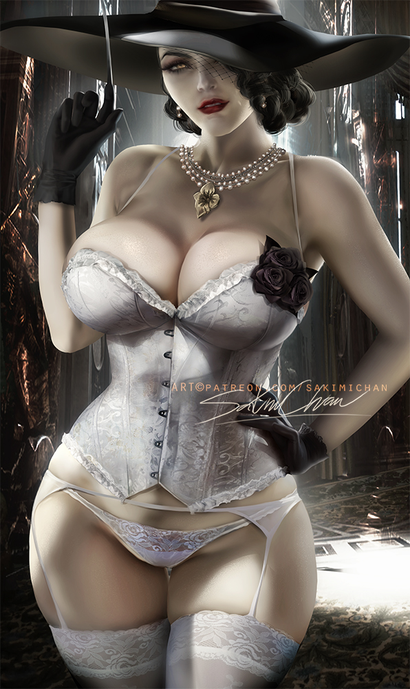 แฟนอาร์ต สาวแวมไพร์ Lady Dimitrescu ใน Resident Evil Village