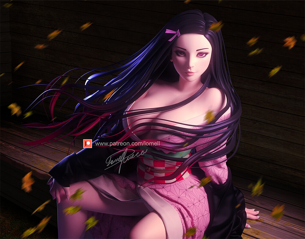 ชมแฟนอาร์ตตัวละคร เนซึโกะ คามาโดะ ในดาบพิฆาตอสูร หรือ Demon Slayer: Kimetsu no Yaiba