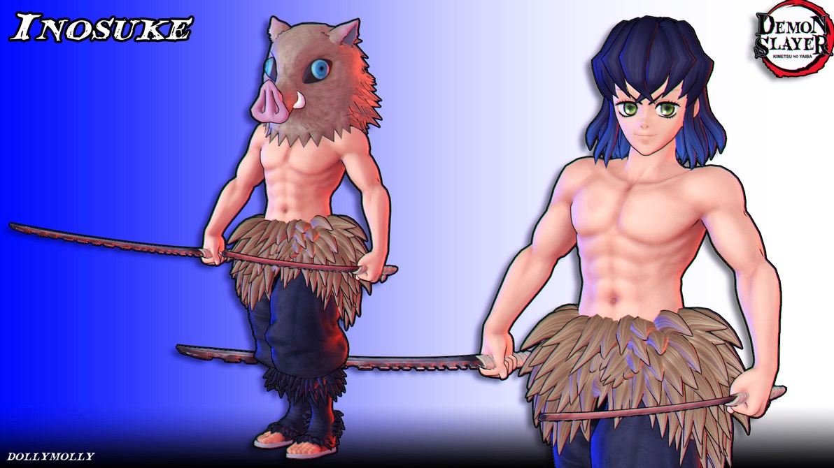 แฟนอาร์ตตัวละคร ฮาชิบิระ อิโนะสุเกะ Hashibira Inosuke ในดาบพิฆาตอสูร จาก DollyMolly323