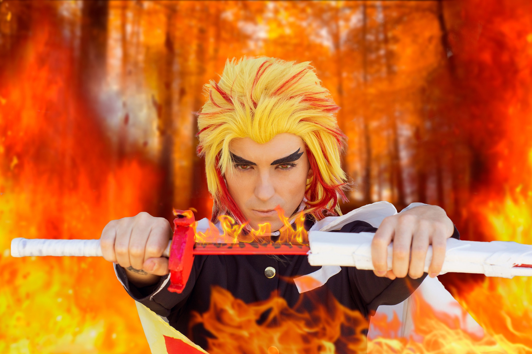 คอสเพลย์ เคียวจูโร่ ใน Kimetsu no Yaiba ดาบพิฆาตอสูร จาก BlackFox