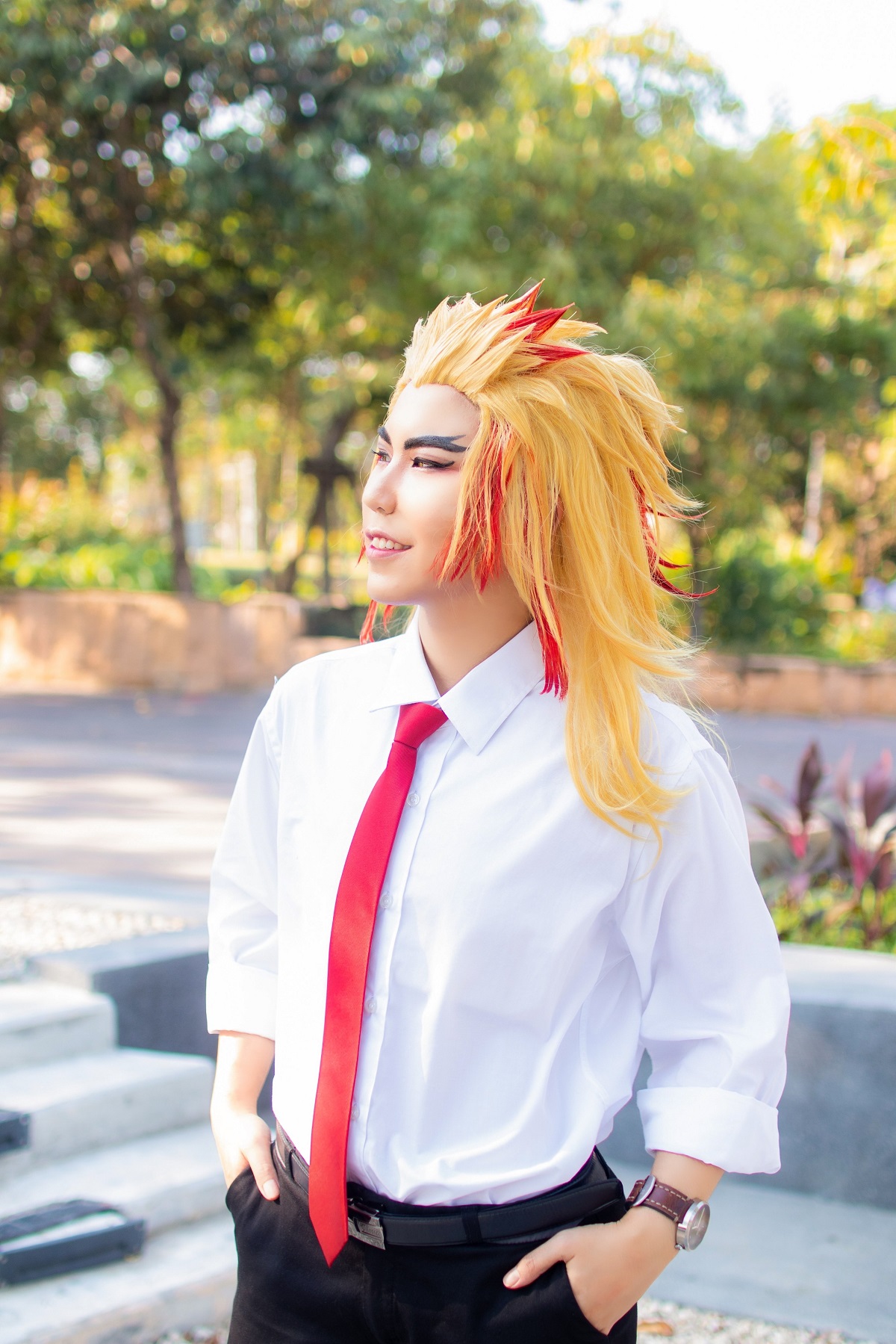 คอสเพลย์ เคียวจูโร่ ใน Kimetsu no Yaiba ดาบพิฆาตอสูร จาก Kirikiri_Kei