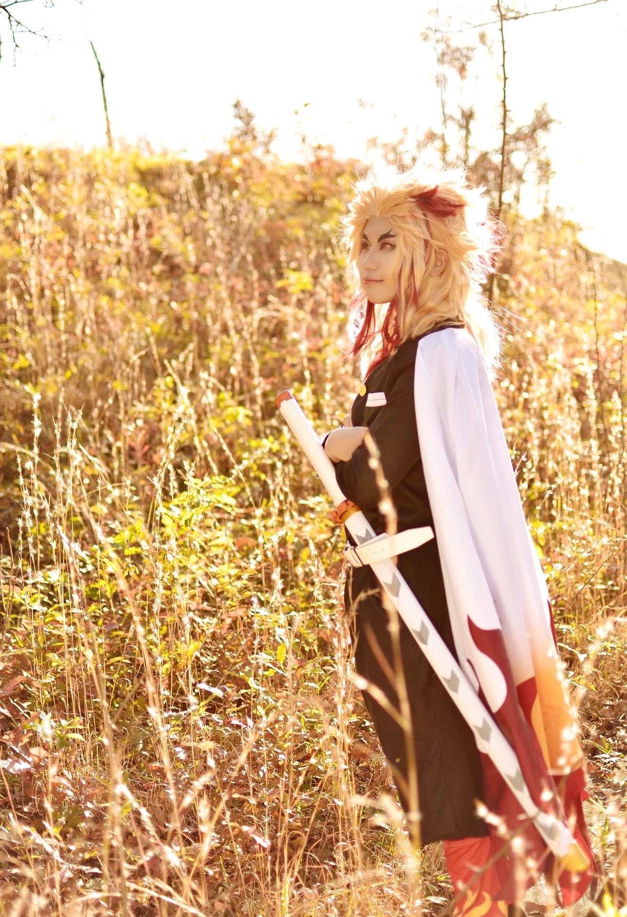 คอสเพลย์ เคียวจูโร่ ใน Kimetsu no Yaiba ดาบพิฆาตอสูร จาก coh_cos