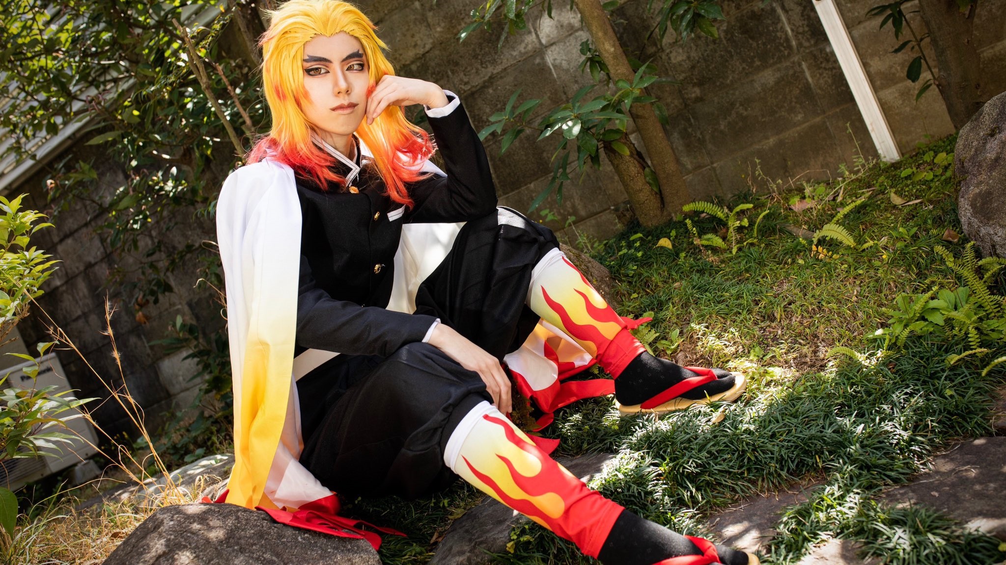 คอสเพลย์ เคียวจูโร่ ใน Kimetsu no Yaiba ดาบพิฆาตอสูร จาก ponchan_nanibou