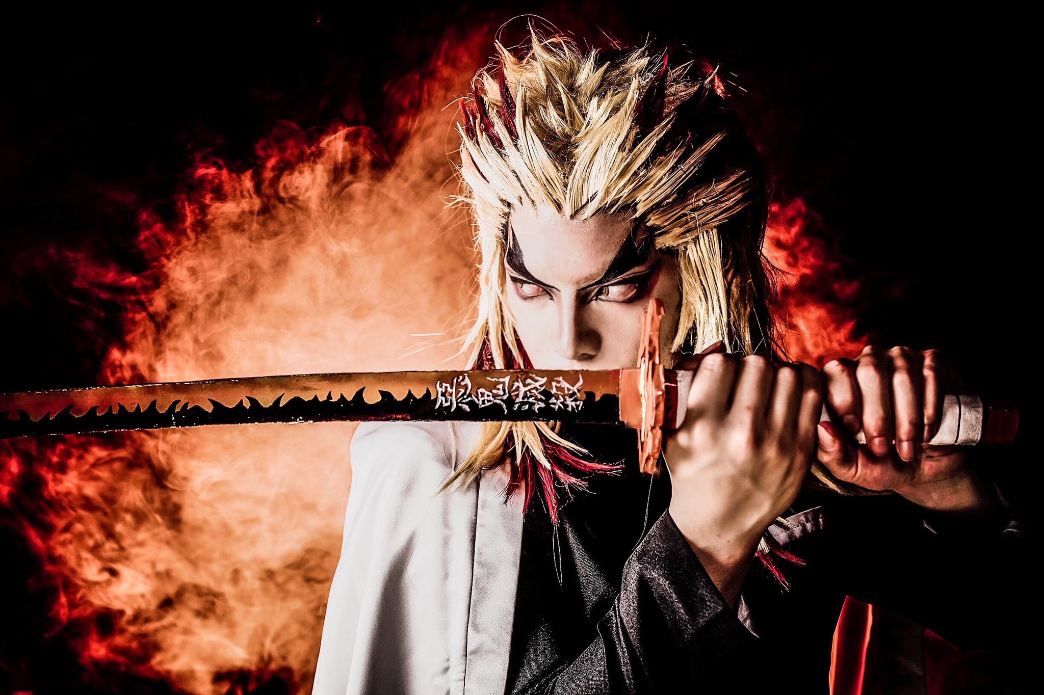 คอสเพลย์ เคียวจูโร่ ใน Kimetsu no Yaiba ดาบพิฆาตอสูร จาก yuki_kurogiri