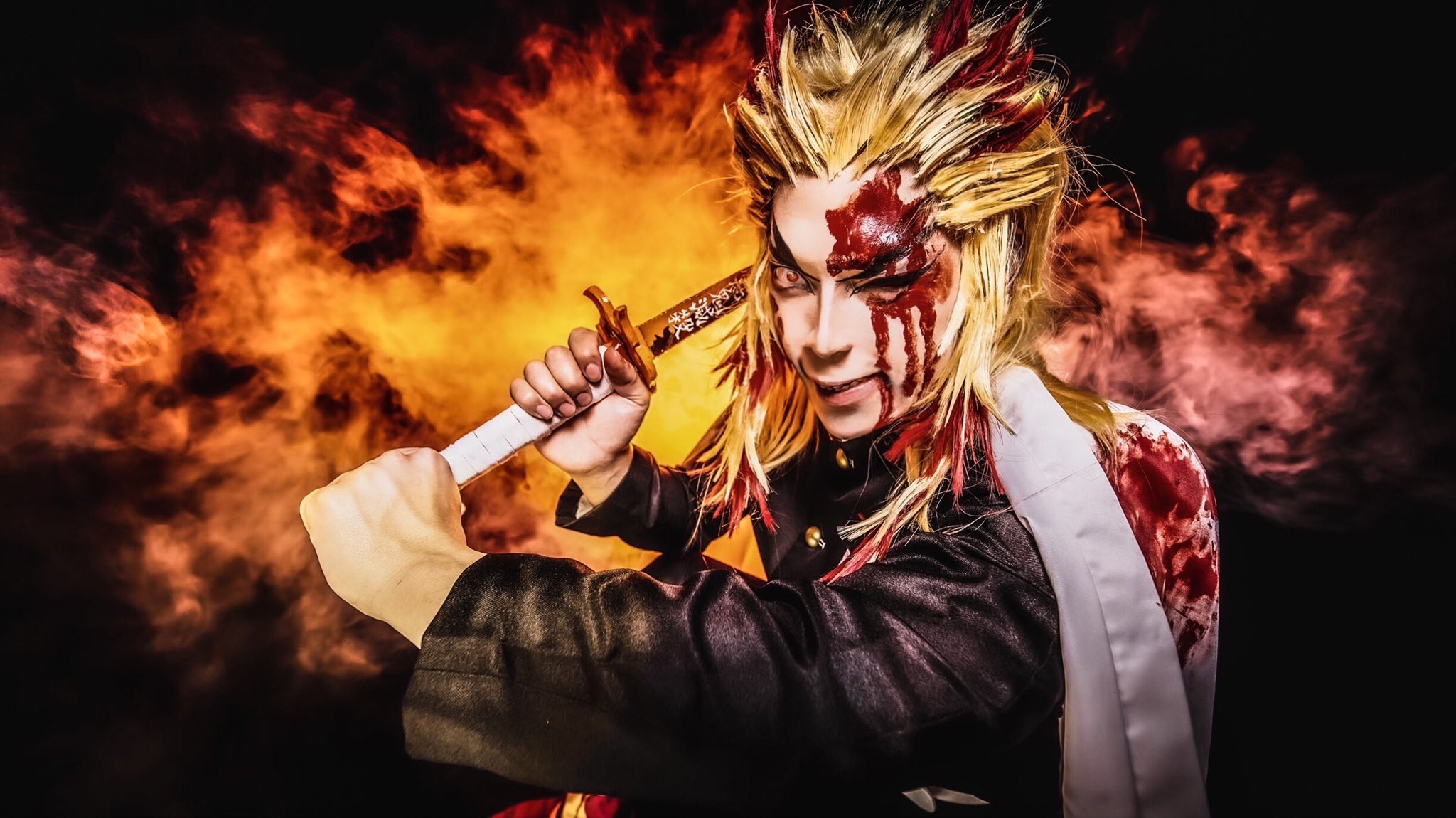 คอสเพลย์ เคียวจูโร่ ใน Kimetsu no Yaiba ดาบพิฆาตอสูร จาก yuki_kurogiri