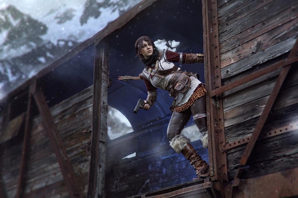 คอสเพลย์ Lara Croft ในเกม Tomb Raider จาก senedy_cosplay