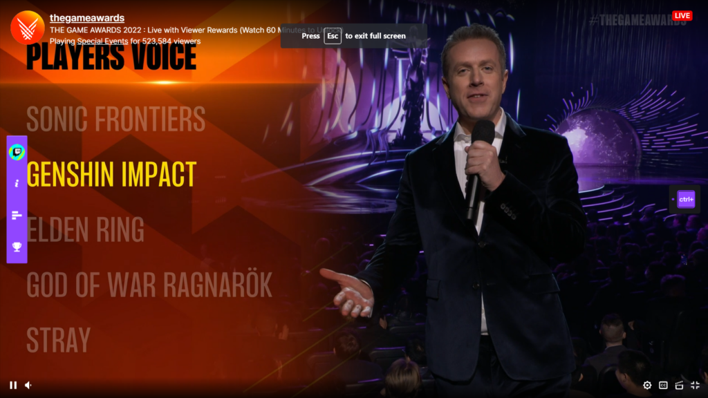 Genshin Impact ชนะรางวัล Players Voice จาก The Game Awards 2022 หลังดราม่าหนัก