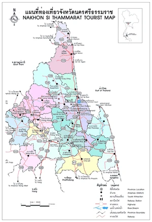 แผนที่จังหวัดนครศรีธรรมราช