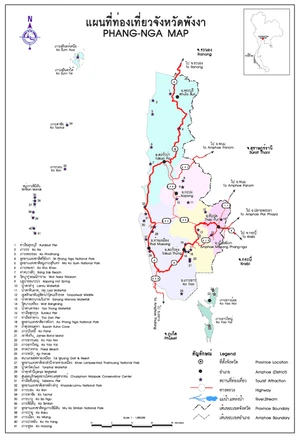 แผนที่จังหวัดพังงา