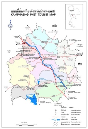 แผนที่จังหวัดกำแพงเพชร