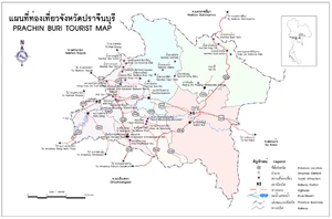 แผนที่จังหวัดปราจีนบุรี