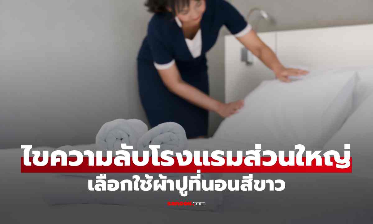 ไขความลับ! ทำไมโรงแรมส่วนใหญ่ถึงเลือกใช้ผ้าปูที่นอนสีขาว ทั้งที่เปื้อนง่ายกว่า