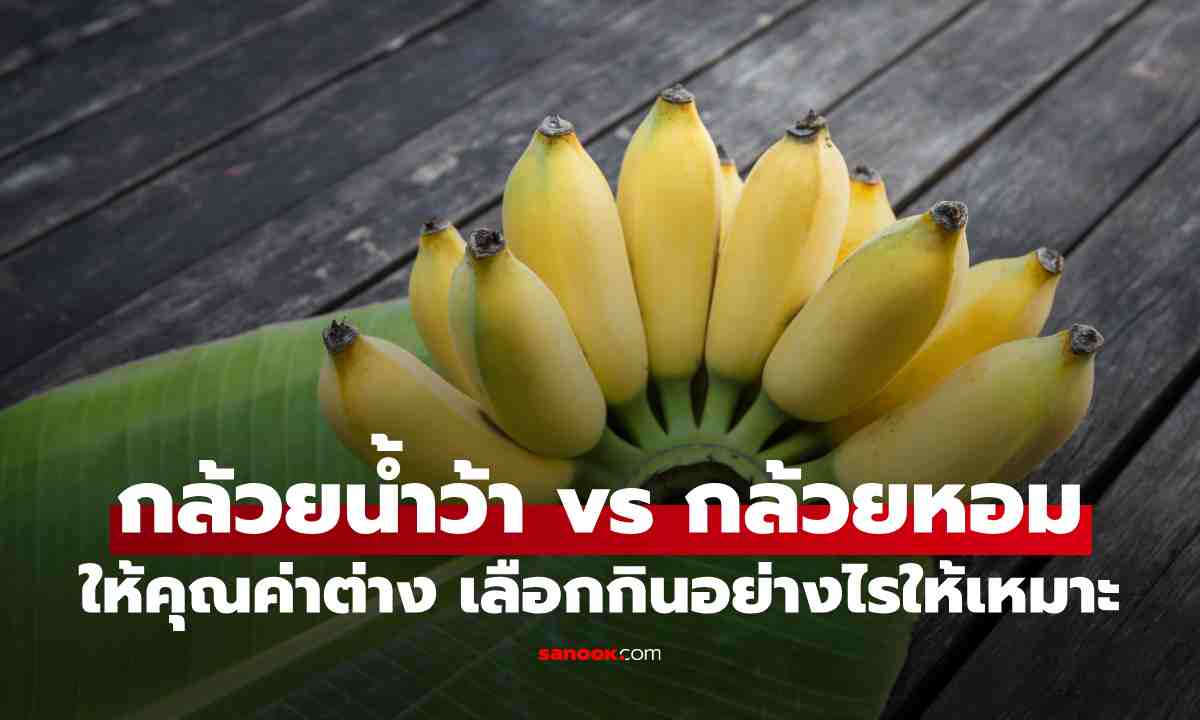กล้วยน้ำว้า vs กล้วยหอม ผลไม้ใกล้ตัวที่ให้คุณค่าต่างกัน เลือกกินอย่างไรให้เหมาะ