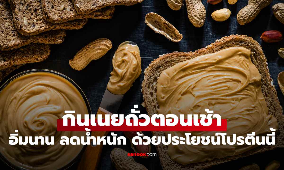 กินเนยถั่วตอนเช้า อิ่มนานกว่าที่คิด! รู้เหตุผลจากโปรตีน ไขมัน และใยอาหาร