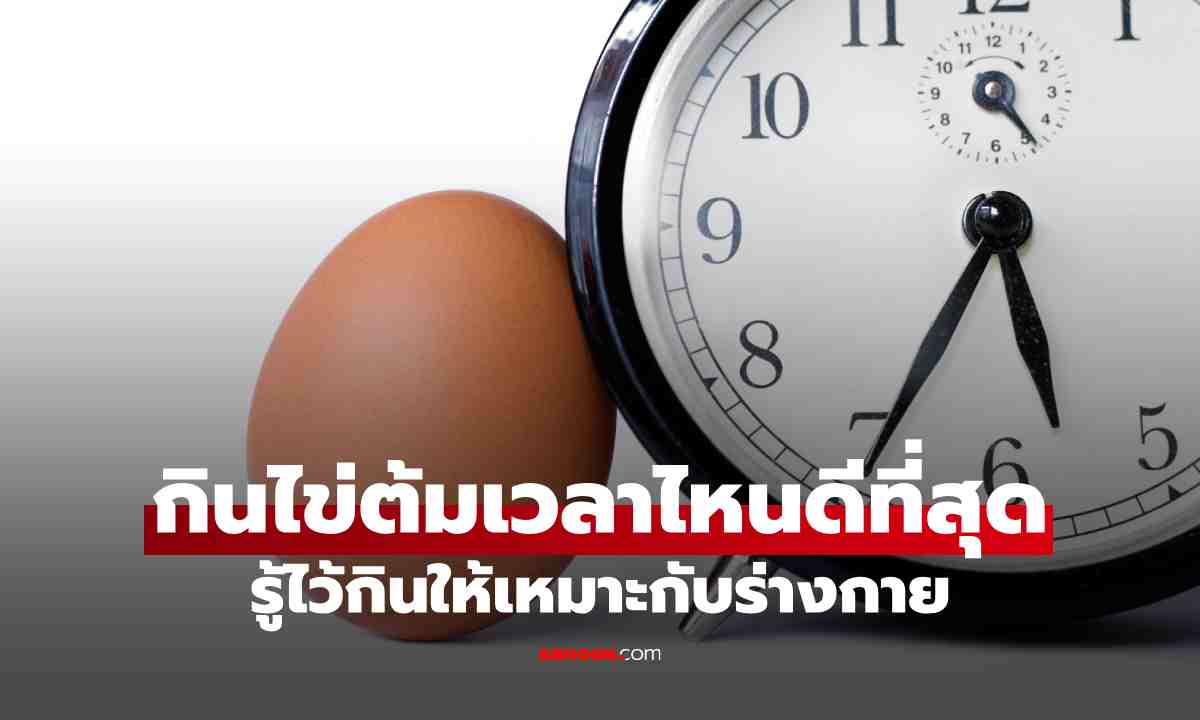 กินไข่ต้มเวลาไหนดีที่สุด? เช้า กลางวัน หรือก่อนนอน รู้ไว้กินให้เหมาะกับร่างกาย