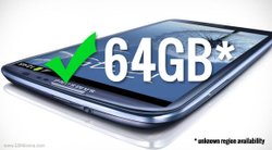 ซัมซุงเผย มีแน่ Galaxy S3 ความจุ 64 GB แต่อาจมีแค่บางประเทศ