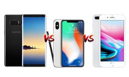 เทียบ iPhone 8 Plus, iPhone X และ Samsung Galaxy Note 8 ศึกเรือธงคู่แข่งตลอดกาล