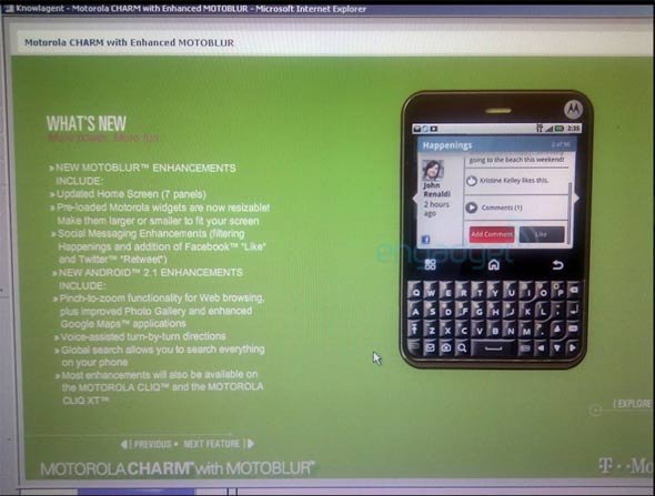 Motorola Charm แอนดรอยด์ดีไซน์ BB Motorola Charm แอนดรอยด์ดีไซน์ BB