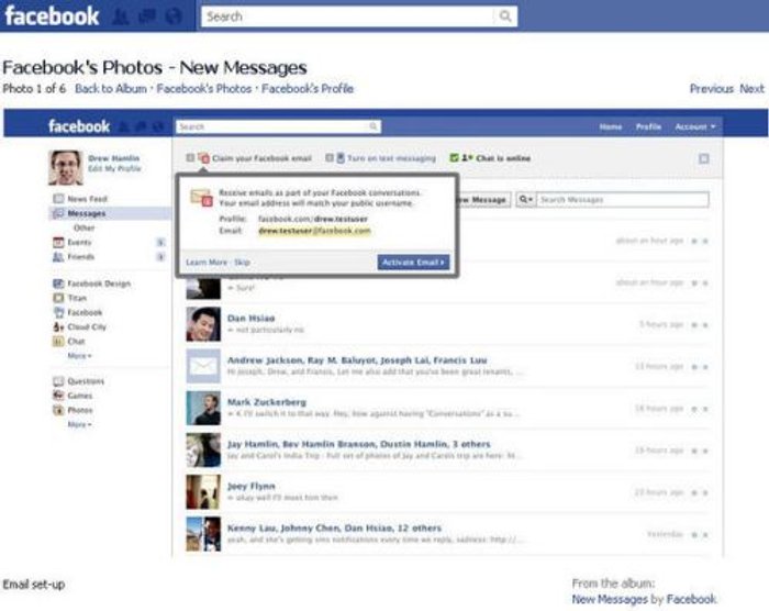 Facebook Messages เพชรฆาต Gmail
