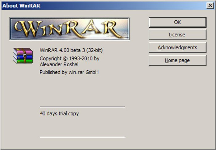 WinRAR 4.00 Beta 3