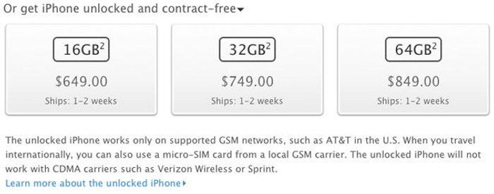 Apple จำหน่าย iPhone 4S ไม่ล็อก ราคาเริ่มต้น 2 หมื่นถ้วน