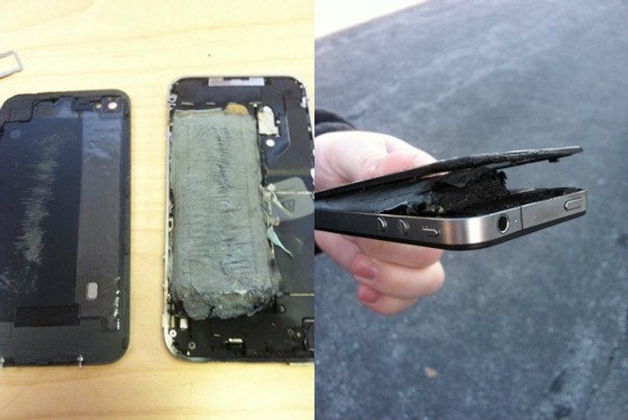 iPhone 4 ไฟติดเองอีกแล้วในขณะที่ทำการชาร์จ