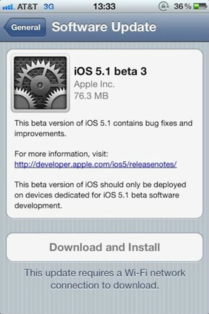 ปุ่มเปิด/ปิด 3G กลับมาแล้วใน iOS 5.1 Beta 3
