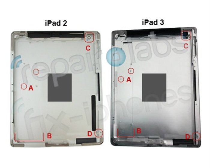 ภาพลับชิ้นส่วน iPad 3 มาร้อมจอ Retina แบบใหม่