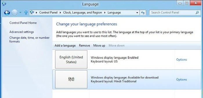 Windows 8 สามารถดาวน์โหลด Language Pack ได้ทั้งหมด 109 ภาษา